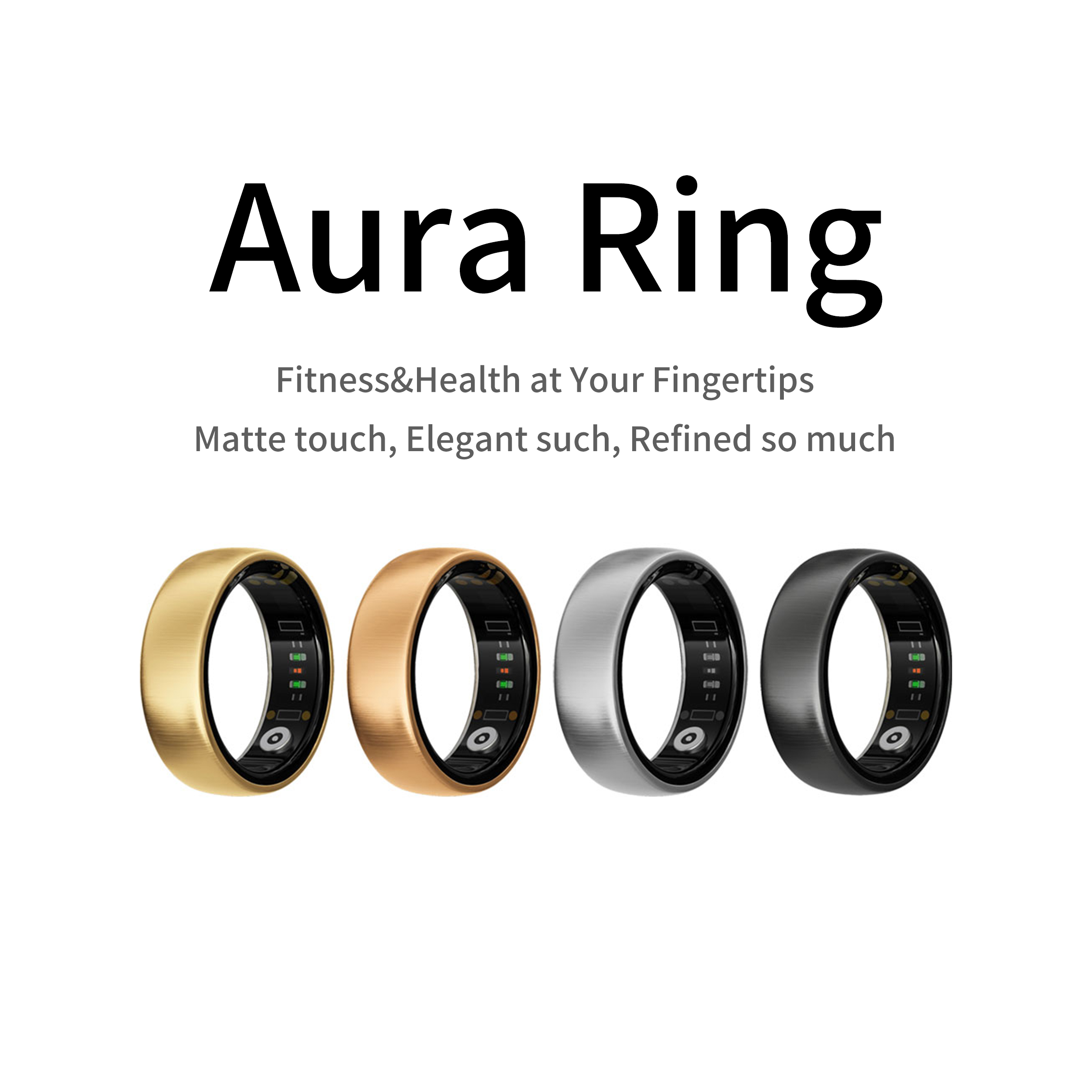 Gymnastic Ring - Anillo Inteligente AURA Matt, Monitor de