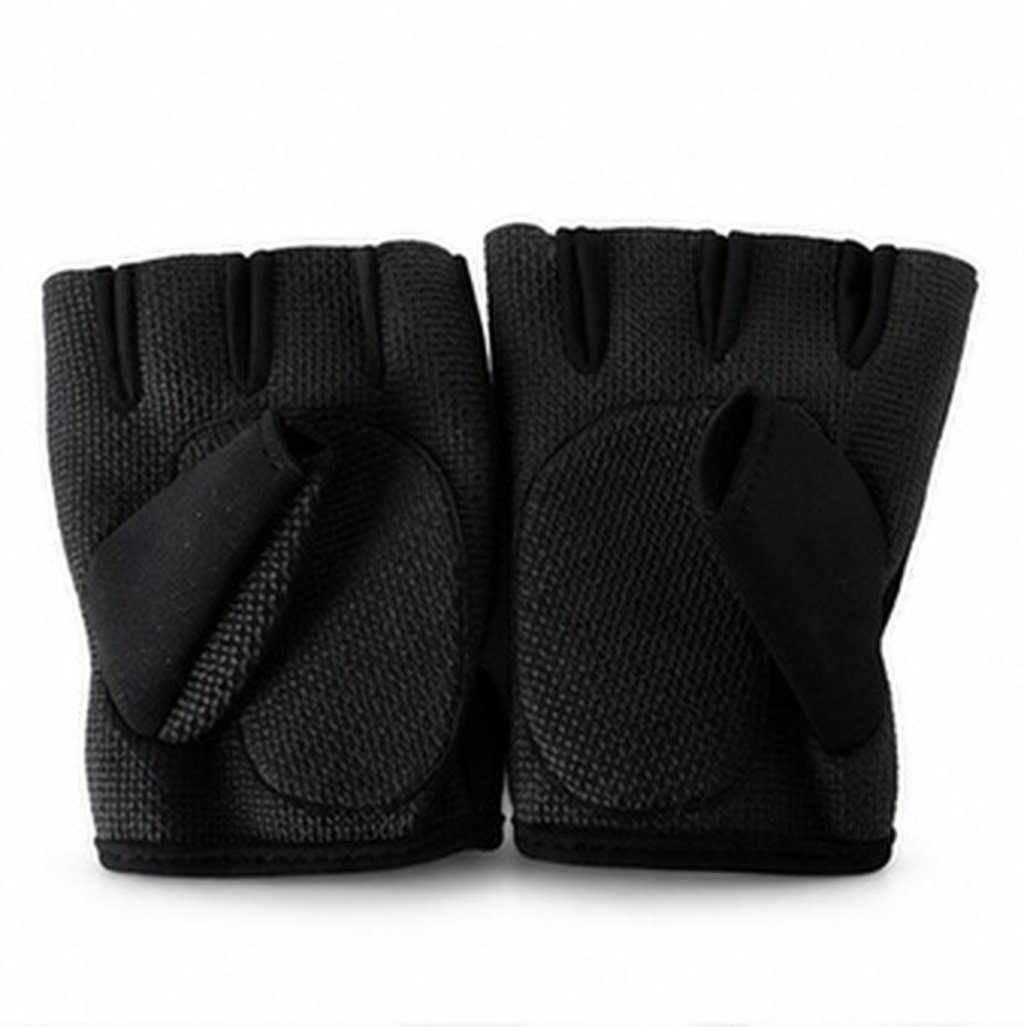 Weightlifting Gloves - Par de guantes de ciclismo negros,