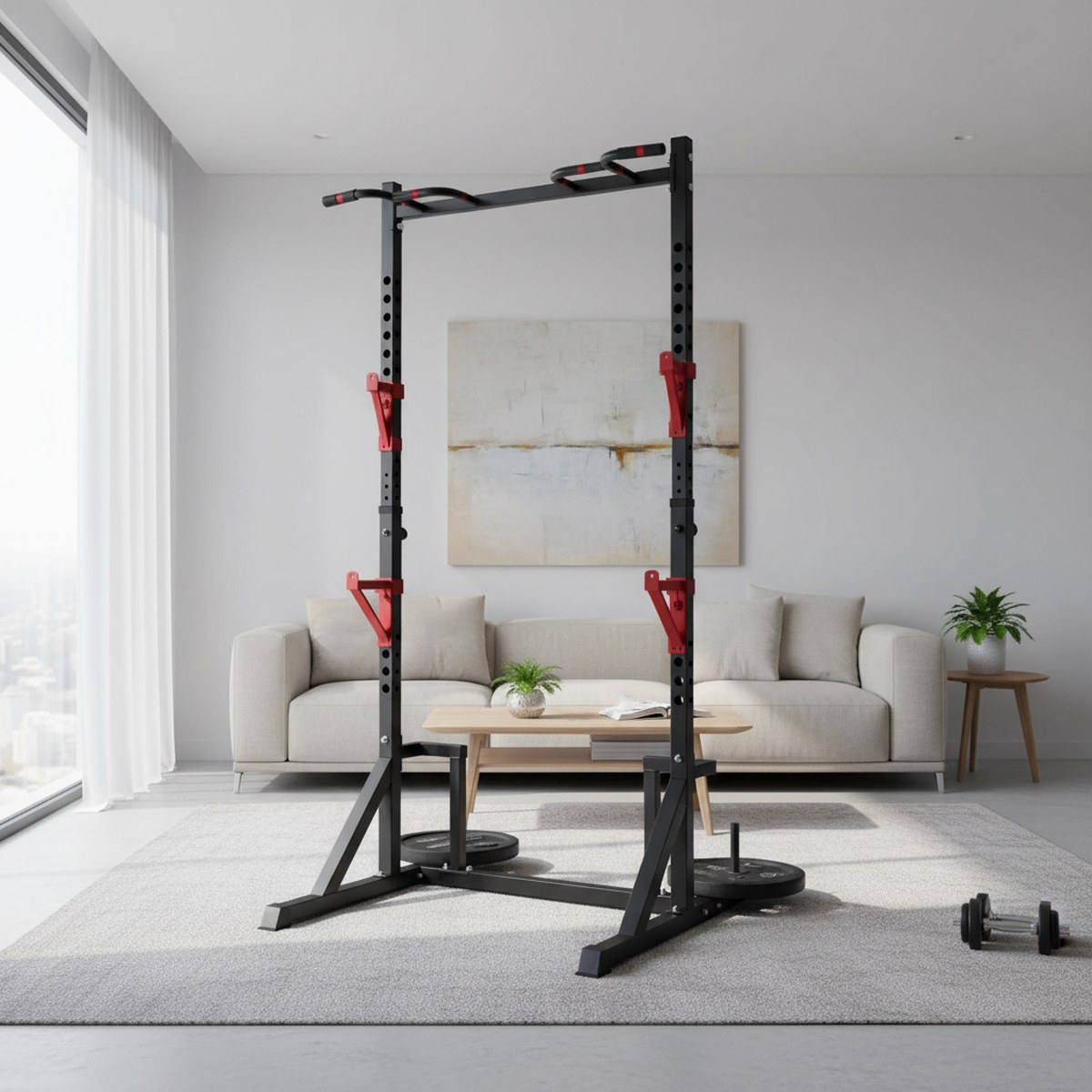Rack de fuerza ajustable con b - Pull Up Bar reseña y precio