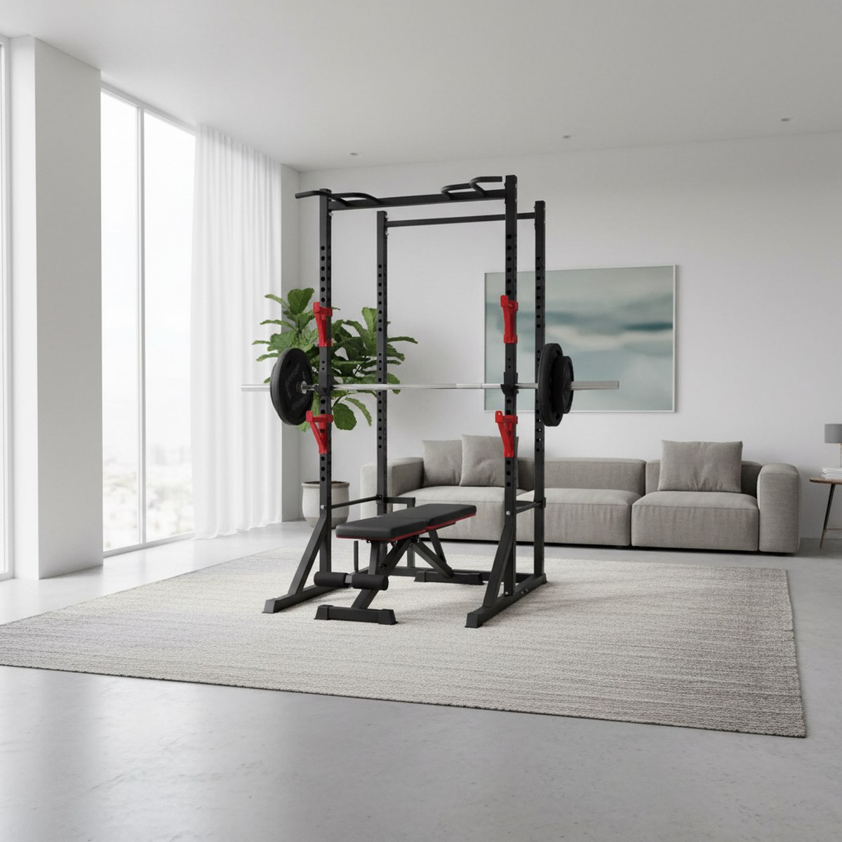 Rack de fuerza ajustable con b - Pull Up Bar reseña y precio