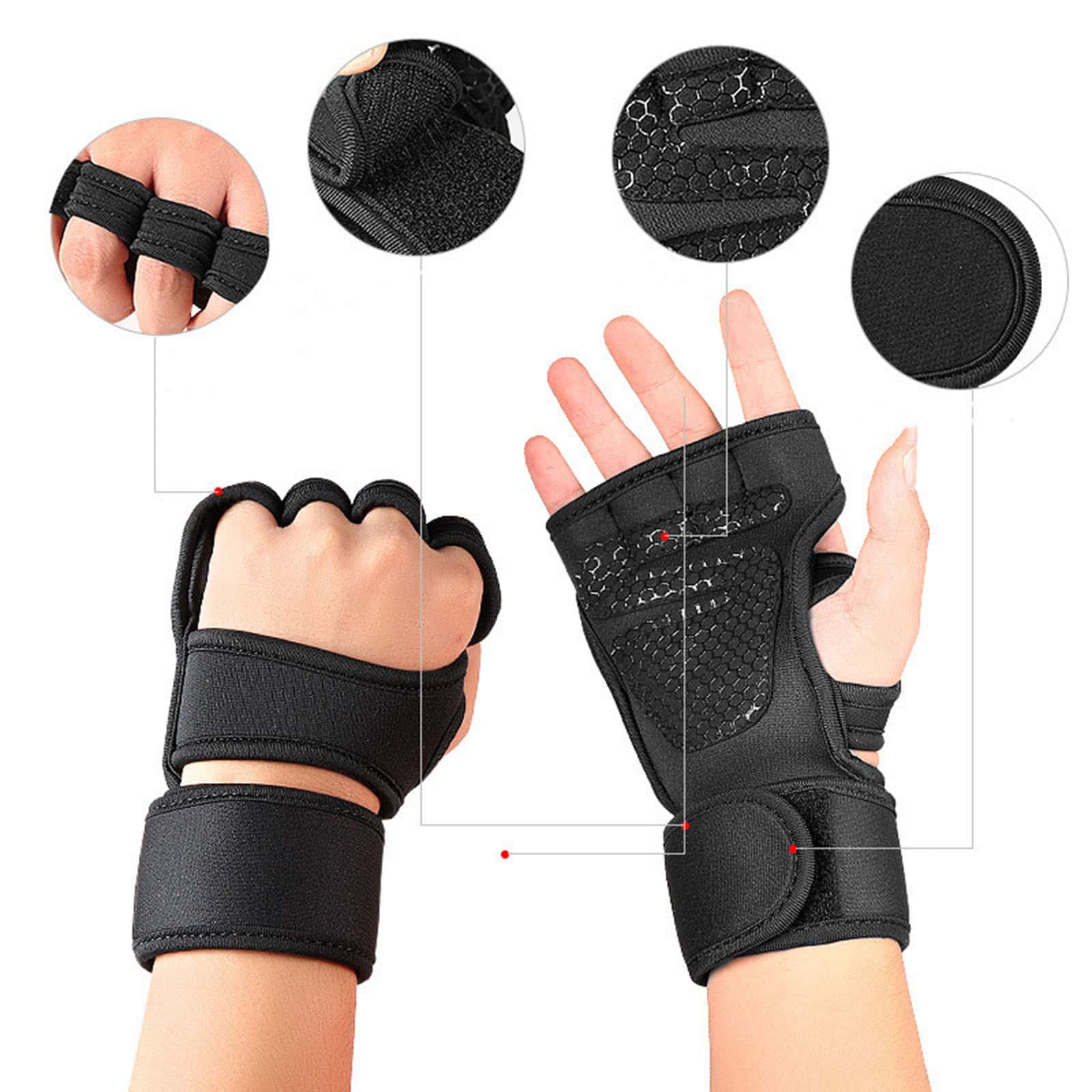 1 par de guantes deportivos pa - Weightlifting Gloves reseña y precio