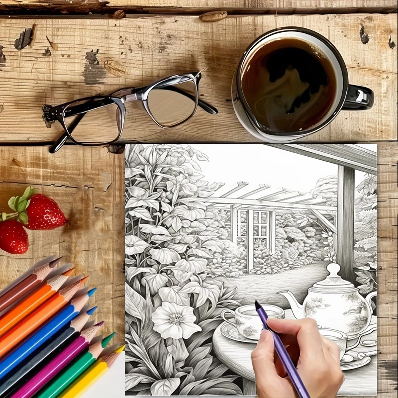 Libro para colorear Tea In The - Chalk Bag reseña y precio